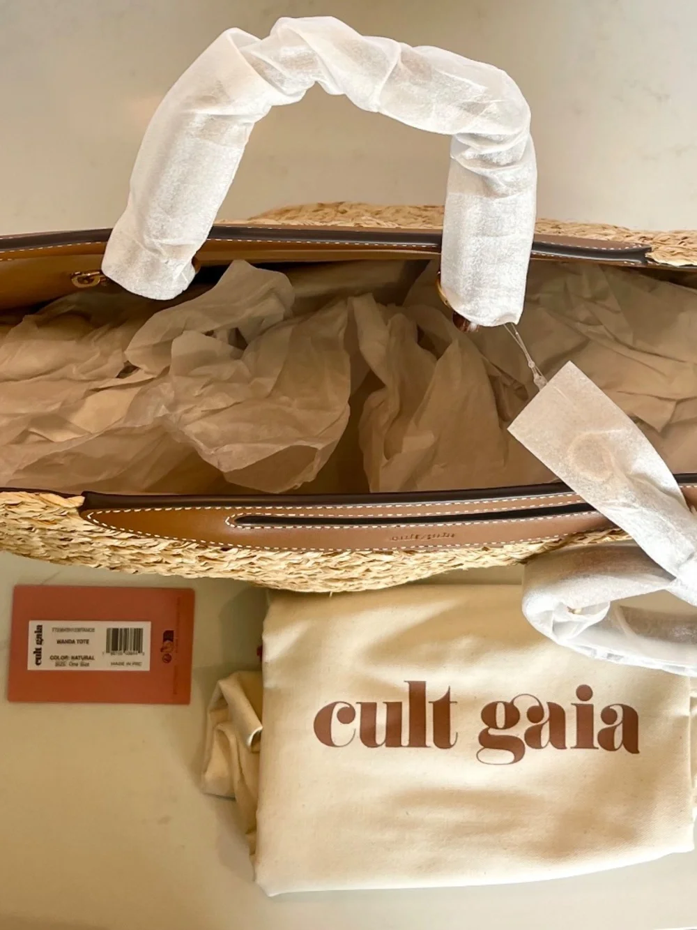 Cult Gaia | Wanda Straw Woven Tote Bag | NWT - Picture 3 of 3